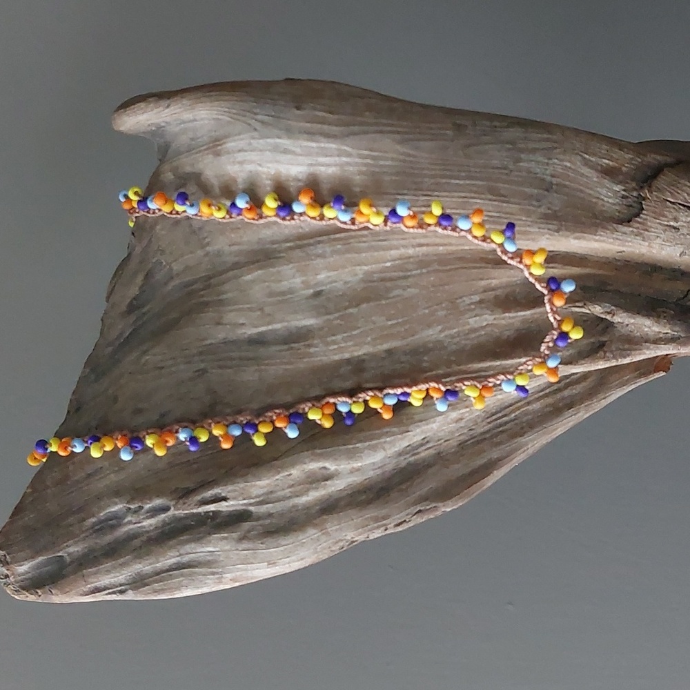 Bohemian Necklace, Bead Crocheted Handcrafted by Rust Belt Rai… - Picture 6 of 8